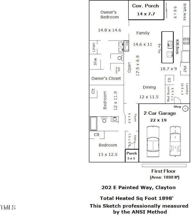 202 E Painted Way, Clayton, NC 27527 - view of room layout