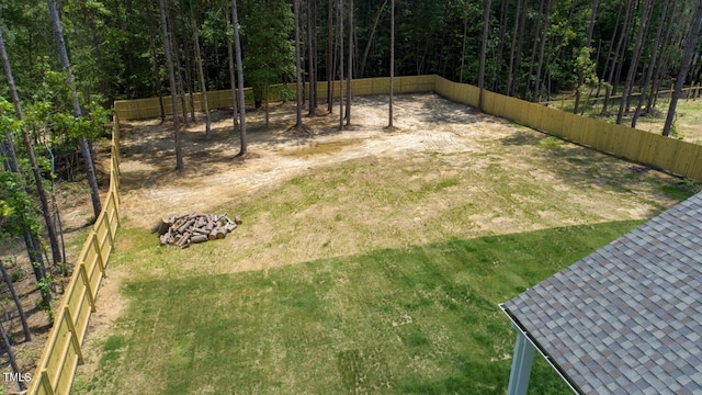 248 Hawksmoore Ln, Lillington, NC 27546 - view of yard featuring a forest view