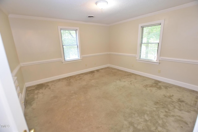 2708 Coleberry Trl, Rocky Mount, NC 27804 - empty room with plenty of natural light, ornamental molding, and carpet