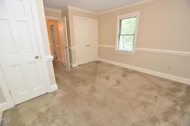 2708 Coleberry Trl, Rocky Mount, NC 27804 - unfurnished bedroom featuring crown molding and carpet floors