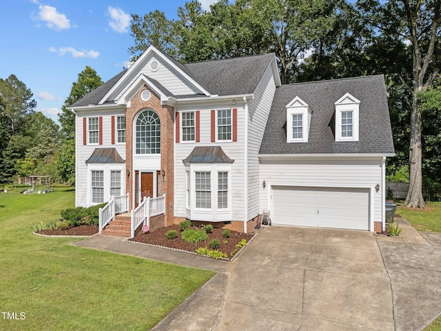 8 Summertime Ct, Durham, NC 27707 - view of front of house featuring concrete driveway, a front yard, and roof with shingles