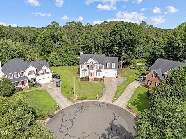 8 Summertime Ct, Durham, NC 27707 - view from above of property with a forest