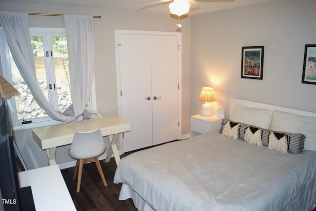 80 Stoneridge Rd, Durham, NC 27705 - bedroom featuring a closet and wood finished floors