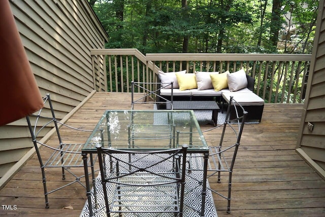 80 Stoneridge Rd, Durham, NC 27705 - wooden terrace featuring outdoor lounge area and outdoor dining area