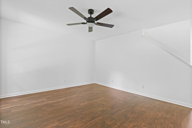 613 Penncross Dr, Raleigh, NC 27610 - spare room with dark wood-type flooring and ceiling fan
