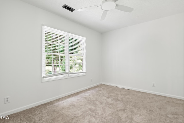613 Penncross Dr, Raleigh, NC 27610 - unfurnished room with plenty of natural light, carpet, ceiling fan, and a textured ceiling