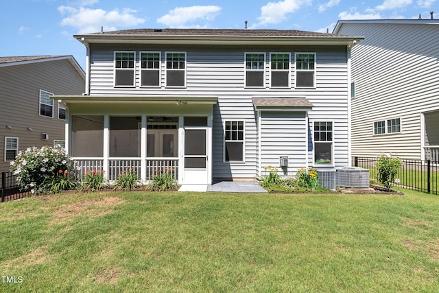 1127 Timbercut Dr, Durham, NC 27703 - rear view of house featuring a sunroom