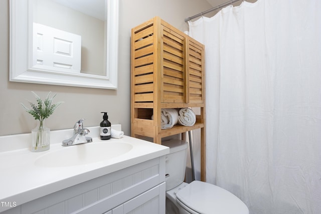 2423 Farthing St, Durham, NC 27704 - bathroom featuring vanity and a shower with shower curtain