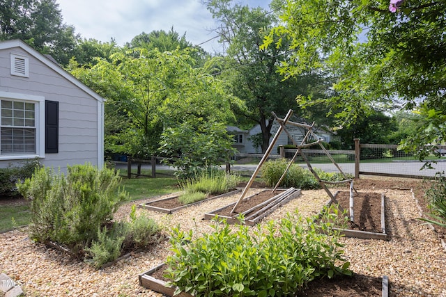 2423 Farthing St, Durham, NC 27704 - view of yard with a vegetable garden
