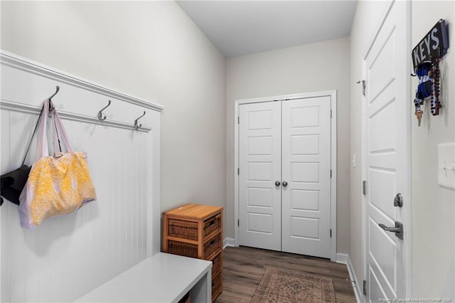 3902 Standardbred Dr, Hope Mills, NC 28348 - mudroom featuring dark wood-style floors