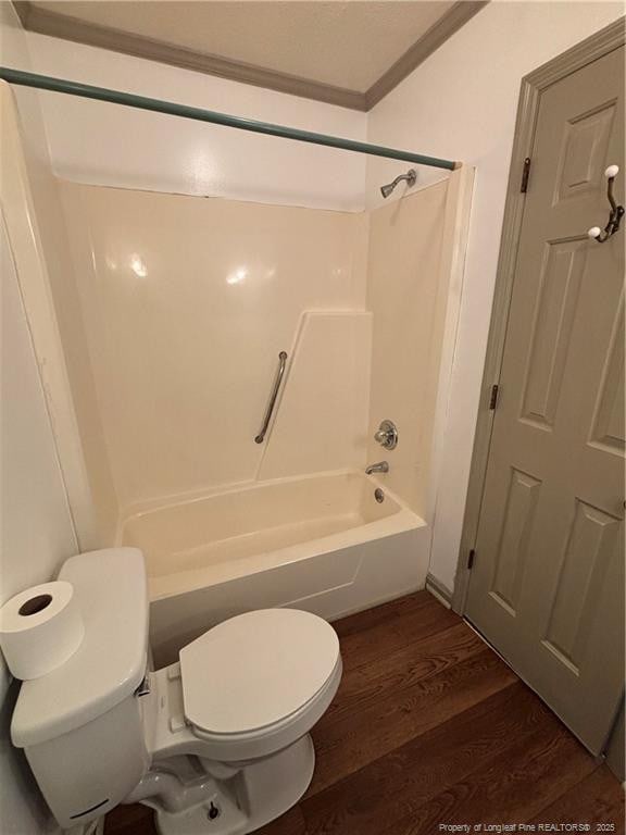 5200 Pineview Rd, Lumberton, NC 28360 - full bath with shower / bath combination, wood finished floors, and ornamental molding