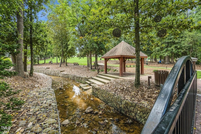 124 Sugar Run Dr Unit 11, Fuquay Varina, NC 27526 - view of home's community with a gazebo and view of wooded area