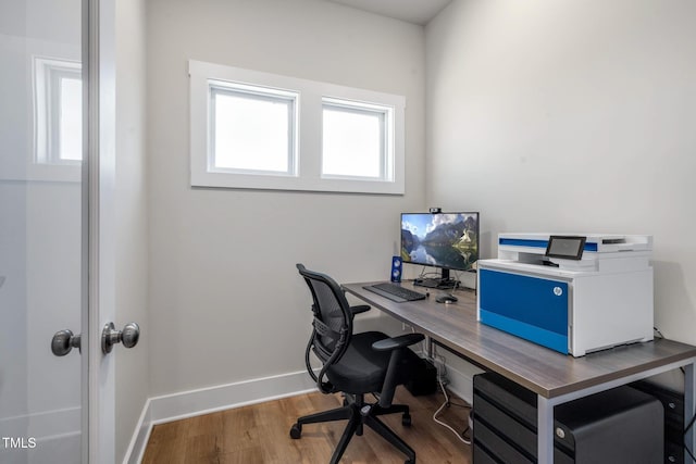 124 Sugar Run Dr Unit 11, Fuquay Varina, NC 27526 - home office with wood finished floors and baseboards