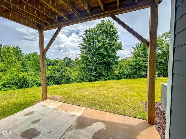 124 Sugar Run Dr Unit 11, Fuquay Varina, NC 27526 - view of green lawn with a patio and a view of trees