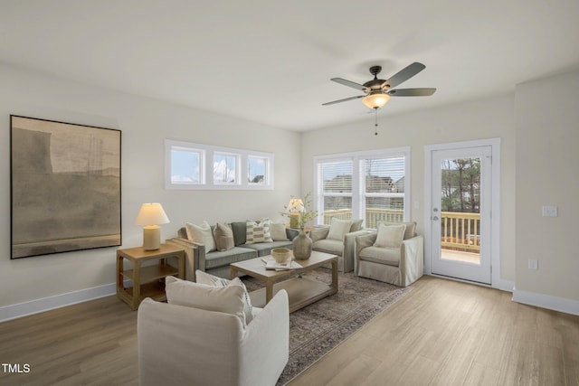 124 Sugar Run Dr Unit 11, Fuquay Varina, NC 27526 - living area with wood finished floors and a ceiling fan
