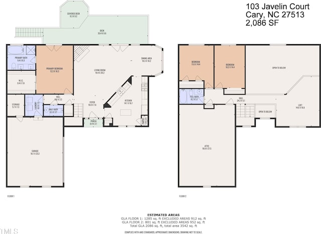 103 Javelin Ct, Cary, NC 27513 - view of property floor plan