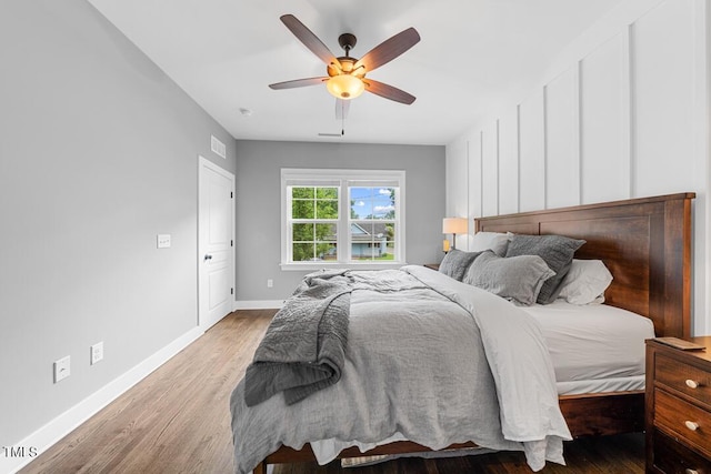 1920 Hart St, Durham, NC 27703 - bedroom with wood finished floors and a ceiling fan