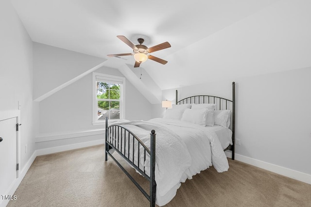 1920 Hart St, Durham, NC 27703 - bedroom with carpet flooring, ceiling fan, and lofted ceiling