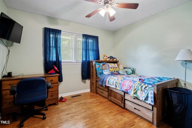 2037 Mango Cir, Fayetteville, NC 28304 - bedroom featuring light wood-style flooring and ceiling fan