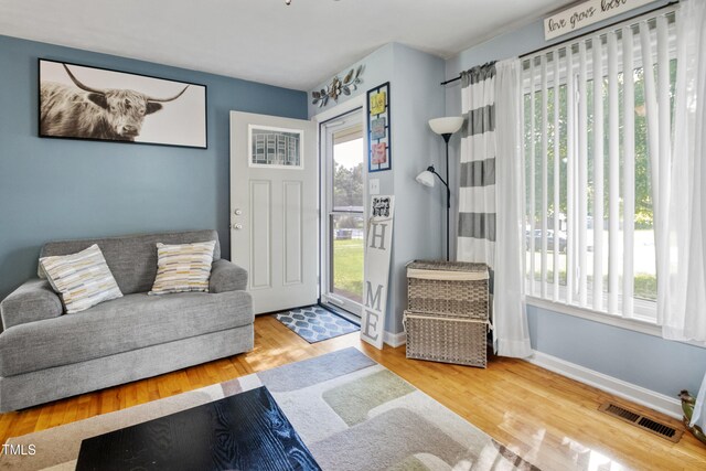 2037 Mango Cir, Fayetteville, NC 28304 - living area featuring plenty of natural light and wood finished floors