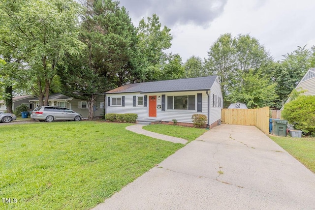 1708 Forest Rd, Durham, NC 27705 - view of front of house featuring concrete driveway, crawl space, and a gate