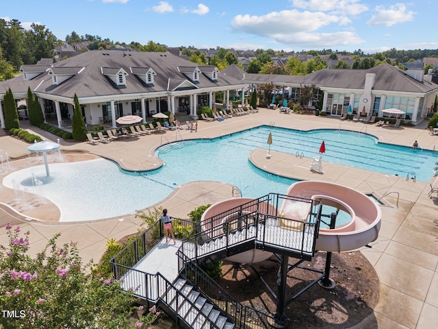 121 Hardy Oaks Way, Holly Springs, NC 27540 - community pool with a patio area