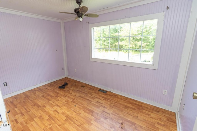 269 Beagle Run Ln, Aberdeen, NC 28315 - spare room featuring light wood-style flooring and ceiling fan