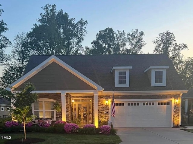 514 Ashley Woods Dr, Gibsonville, NC 27249 - craftsman house with stone siding and concrete driveway