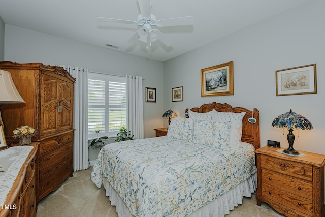 514 Ashley Woods Dr, Gibsonville, NC 27249 - bedroom featuring light carpet and ceiling fan