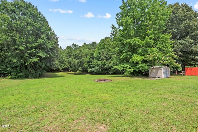 558 Christys Way, Roxboro, NC 27574 - view of green lawn with a shed