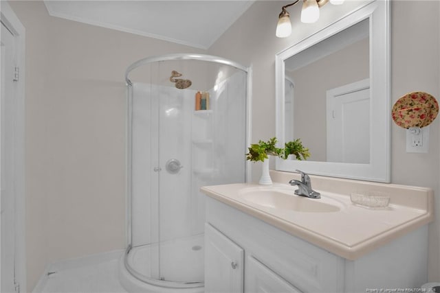 92 Nathan Dudley Rd, Clinton, NC 28328 - full bath featuring a stall shower and vanity
