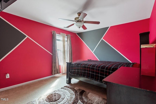 6001 Winged Willet Ct, Wendell, NC 27591 - carpeted bedroom featuring a ceiling fan and vaulted ceiling