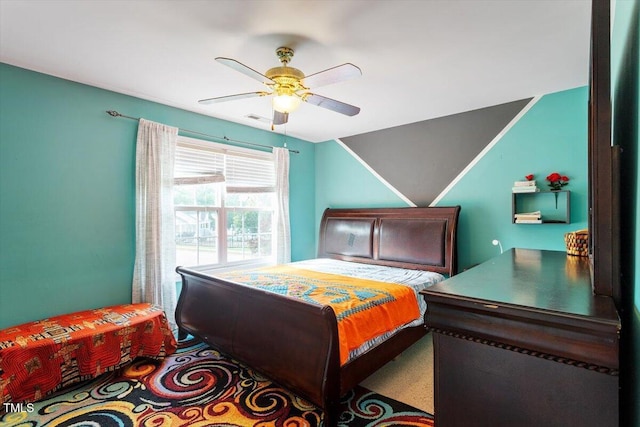 6001 Winged Willet Ct, Wendell, NC 27591 - bedroom with lofted ceiling and ceiling fan