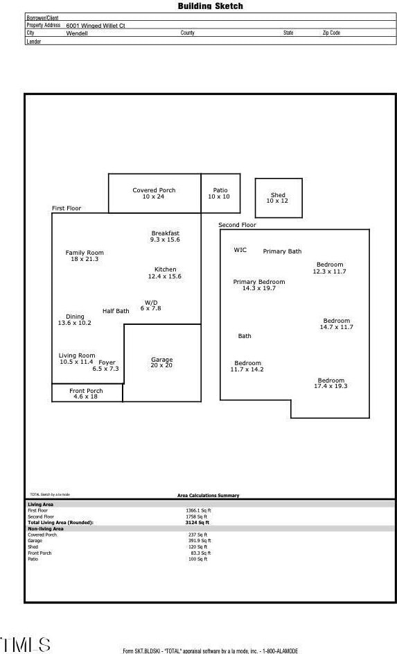 6001 Winged Willet Ct, Wendell, NC 27591 - view of property floor plan