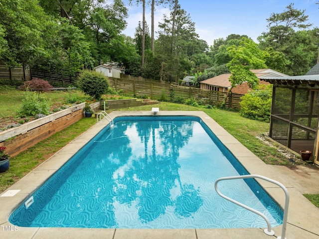 3516 Swift Dr, Raleigh, NC 27606 - view of pool with a fenced backyard