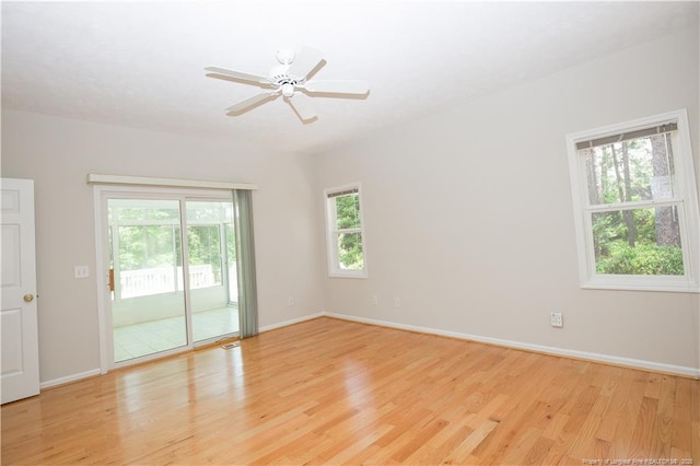 38 Windsong Pl, Whispering Pines, NC 28327 - empty room with light wood-type flooring and a ceiling fan