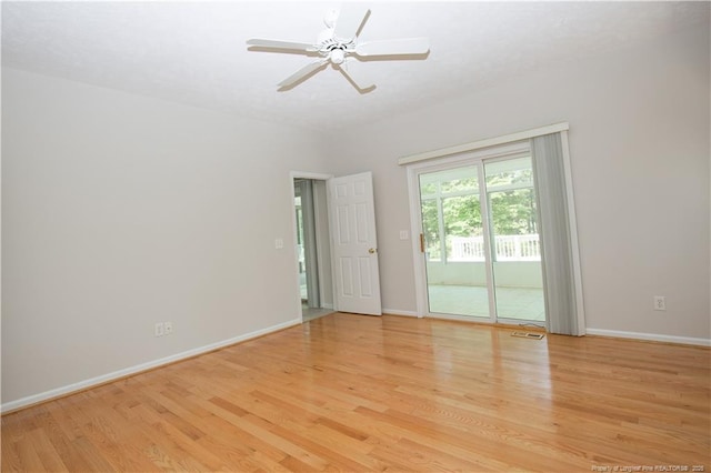 38 Windsong Pl, Whispering Pines, NC 28327 - spare room with wood finished floors and ceiling fan