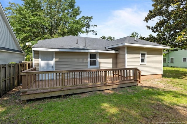 123 John St, Fayetteville, NC 28305 - rear view of property with a deck