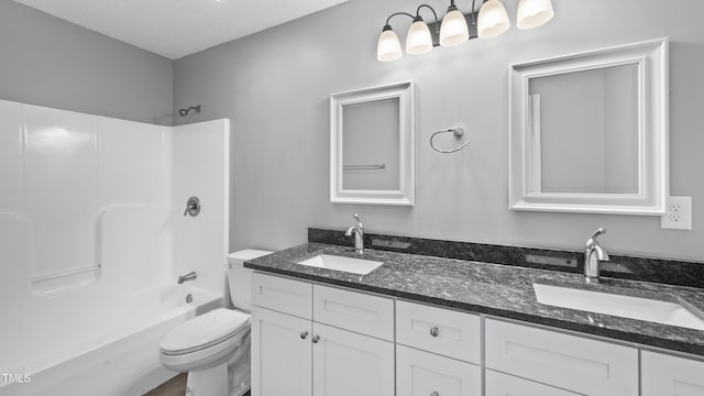 427 Elm Ct, Burlington, NC 27217 - bathroom featuring double vanity and bathing tub / shower combination