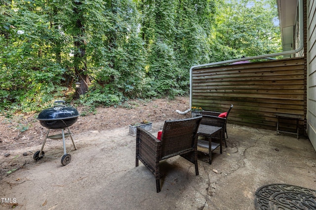 6021 Dixon Dr, Raleigh, NC 27609 - view of patio / terrace featuring area for grilling and outdoor dining area