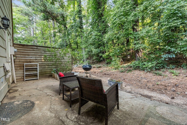 6021 Dixon Dr, Raleigh, NC 27609 - view of patio / terrace with grilling area