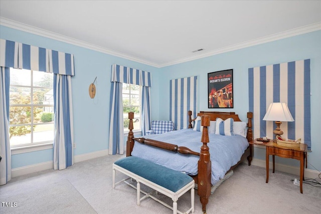 1313 Duplin Rd, Raleigh, NC 27607 - carpeted bedroom with ornamental molding and baseboards