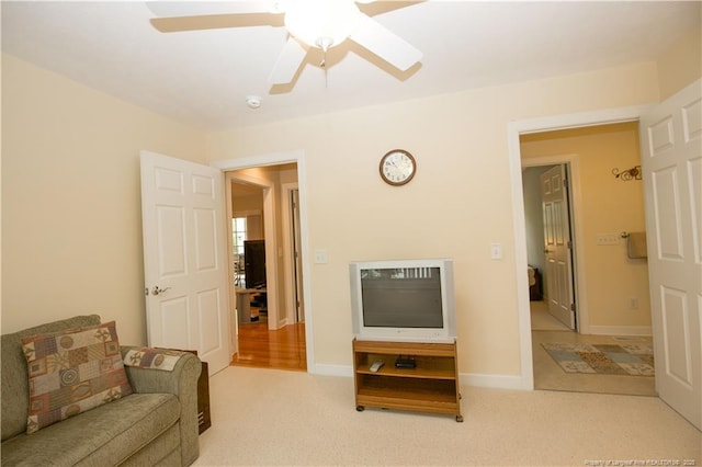 957 Blackeyed Susan Pl, Vass, NC 28394 - sitting room with carpet and ceiling fan