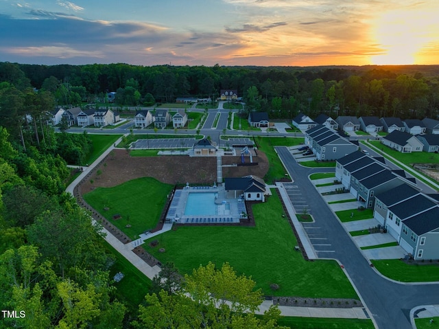 272 Meadowbark Bnd Unit 41, Garner, NC 27529 - aerial perspective of suburban area featuring a pool