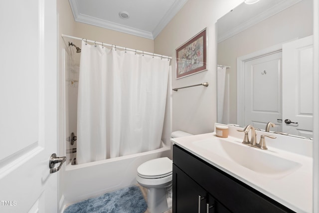 1247 White Flint Cir, Durham, NC 27703 - bathroom with vanity, ornamental molding, and shower / bath combo