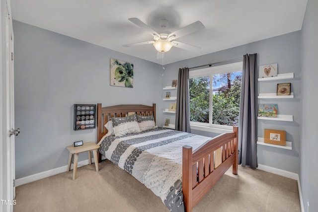 7917 Featherstone Dr, Raleigh, NC 27615 - bedroom with light colored carpet and a ceiling fan
