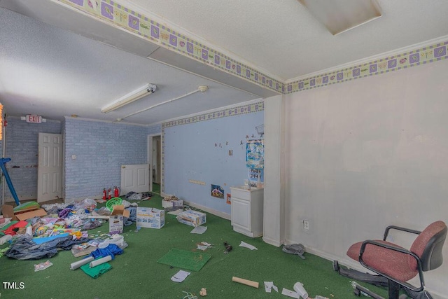 301 N King Charles Rd, Raleigh, NC 27610 - playroom with carpet and a textured ceiling