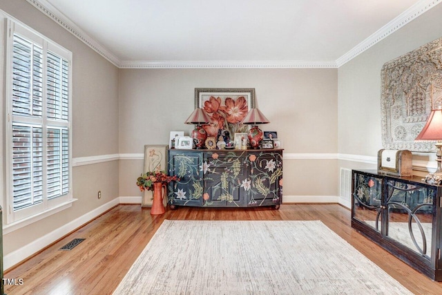 116 Twin Oaks Pl, Goldsboro, NC 27530 - office space with plenty of natural light, wood finished floors, and crown molding