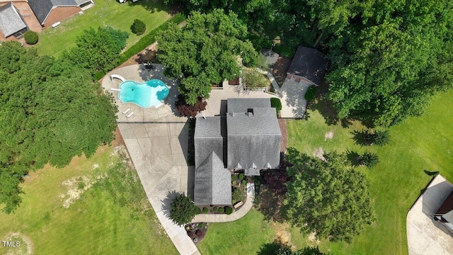 116 Twin Oaks Pl, Goldsboro, NC 27530 - drone / aerial view of a pool area