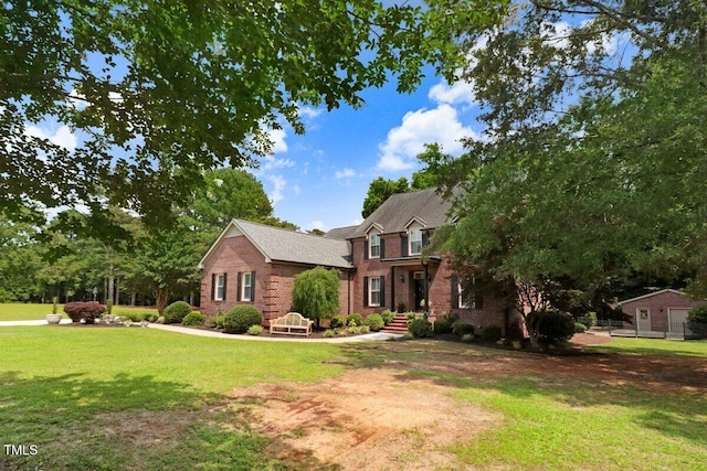 116 Twin Oaks Pl, Goldsboro, NC 27530 - traditional-style house featuring brick siding